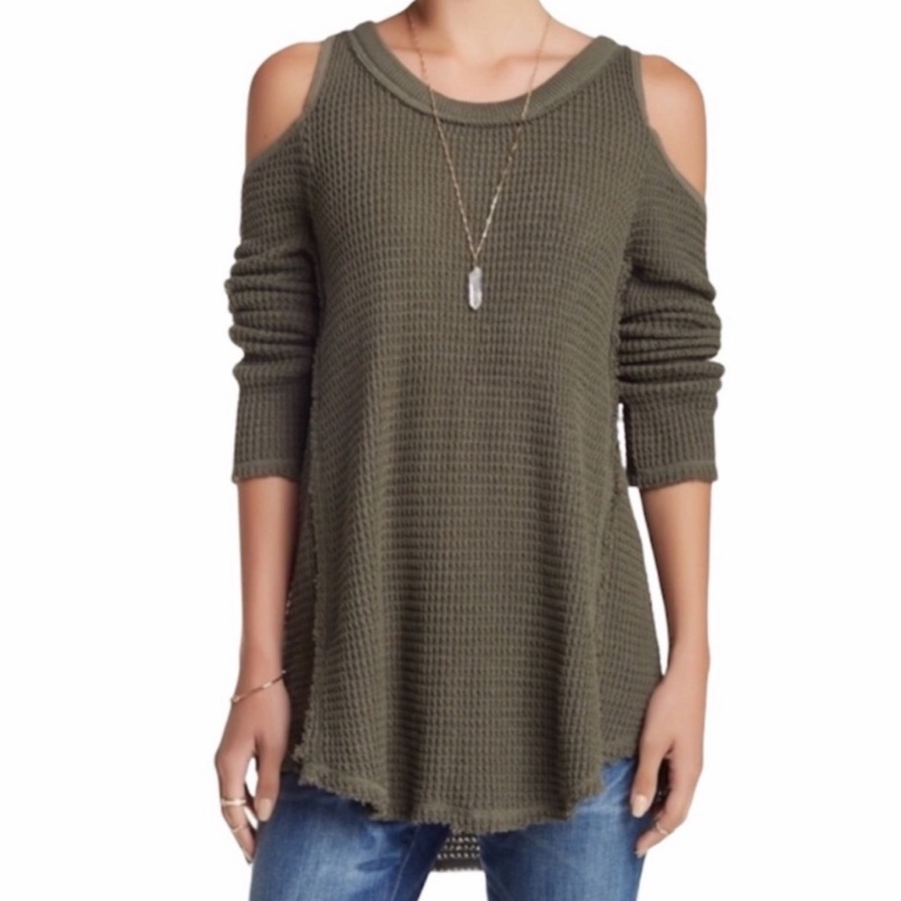 Free People Moonshine Cold Shoulder Sweater